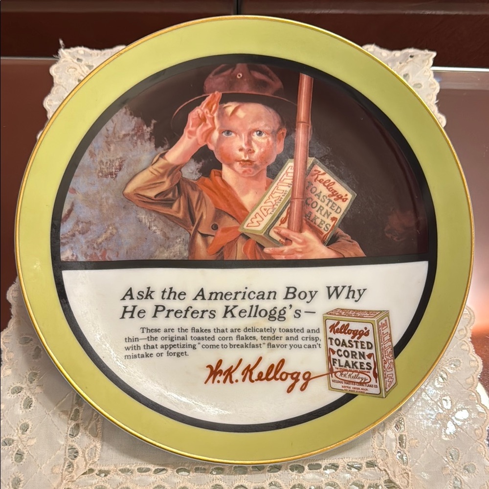 Kellogg's Decorative Plate with Vintage Design